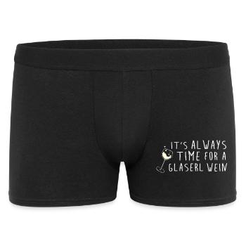 always time for wine denglisch lustig weinsprüche - Männer Boxer Shorts - Schwarz - Vorne