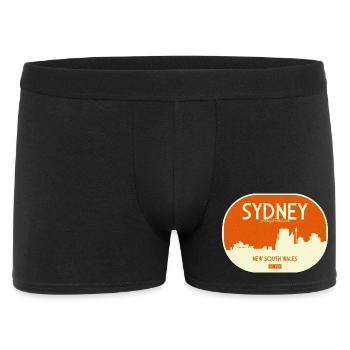 Badge rétro Sydney Skyline - Boxer Homme - noir - Devant