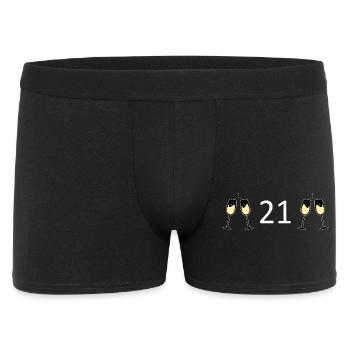 21e anniversaire 21 ans anniversaire 21 ans numéro 21 - Boxer Homme - noir - Devant