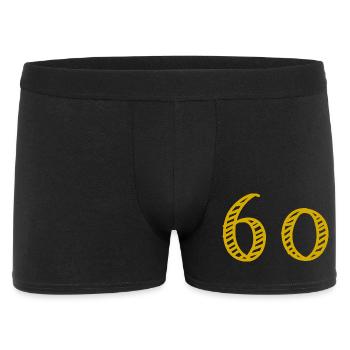 60. 60 YEARS. 60th ANNIVERSARY. 60TH BIRTHDAY. - Men's Boxer Shorts - black - Front