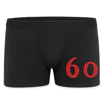 60. 60 YEARS. 60th ANNIVERSARY. 60TH BIRTHDAY. - Men's Boxer Shorts - black - Front