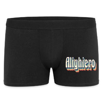vintage rétro Alighiero t-shirt t-shirt cadeau - Boxer Homme - noir - Devant