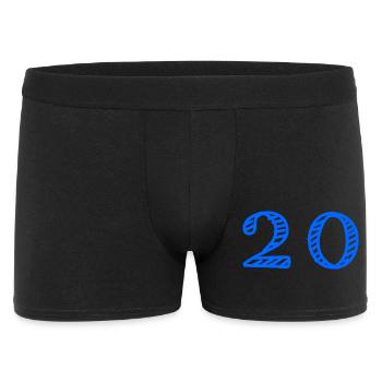 20. 20 ANS. 20e ANNIVERSAIRE. ANNIVERSAIRE 20 ANS. - Boxer Homme - noir - Devant