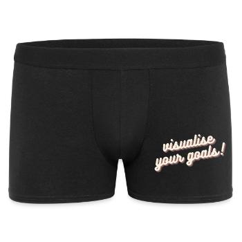 Visualise Your Goals Motivation Mindset Shirt - Men's Boxer Shorts - black - Front