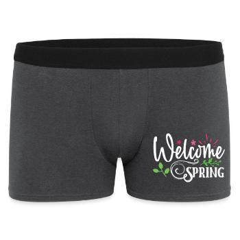 Bienvenue au printemps - Boxer Homme - charbon - Devant