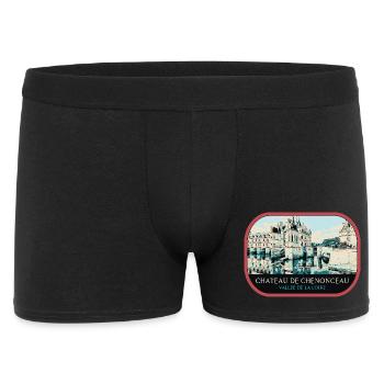 Illustration Château Chenonceau, Vallée Loire - Boxer Homme - noir - Devant