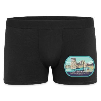 Illustration Caerlaverock Castle, Scotland - Men's Boxer Shorts - black - Front