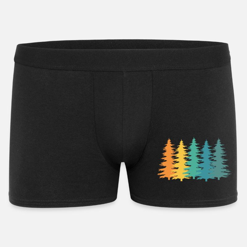 Wald Förster Retro Geschenk - Männer Boxer Shorts - Schwarz