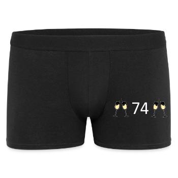 74th Birthday 74 Years Anniversary 74 Number 74 Black - Men's Boxer Shorts - black - Front