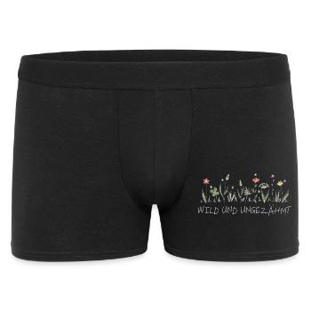 wiesenblume wild und ungezähmt wildblume frühling - Männer Boxer Shorts - Schwarz - Vorne
