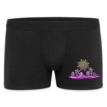 Oeufs de Pâques de Pâques dans l’herbe - Boxer Homme - noir - Devant