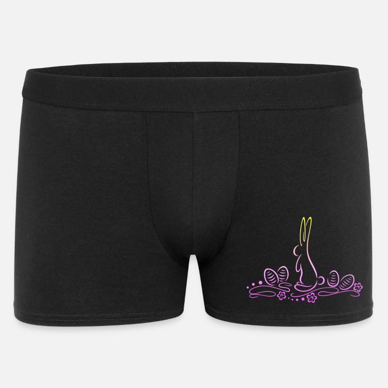 Easter Bunny Silhouette with Easter Eggs - Men's Boxer Shorts - black