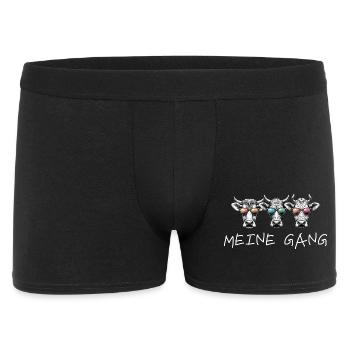 meine gang kühe bauernhof tiere landleben rinder - Männer Boxer Shorts - Schwarz - Vorne