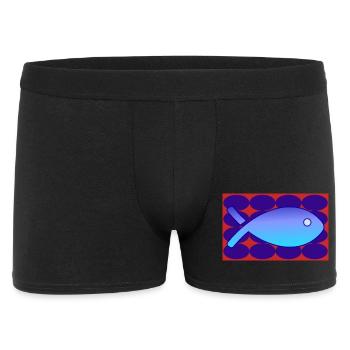 HUMOR. FISH. APRIL FOOL. HUMOR. SEA - Men's Boxer Shorts - black - Front
