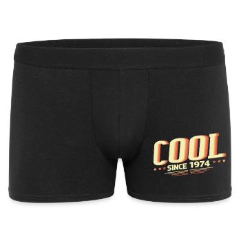 Cool seit 1974 - Männer Boxer Shorts - Schwarz - Vorne