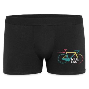 Lebendiges Speed Bike Druckdesign - Männer Boxer Shorts - Schwarz - Vorne