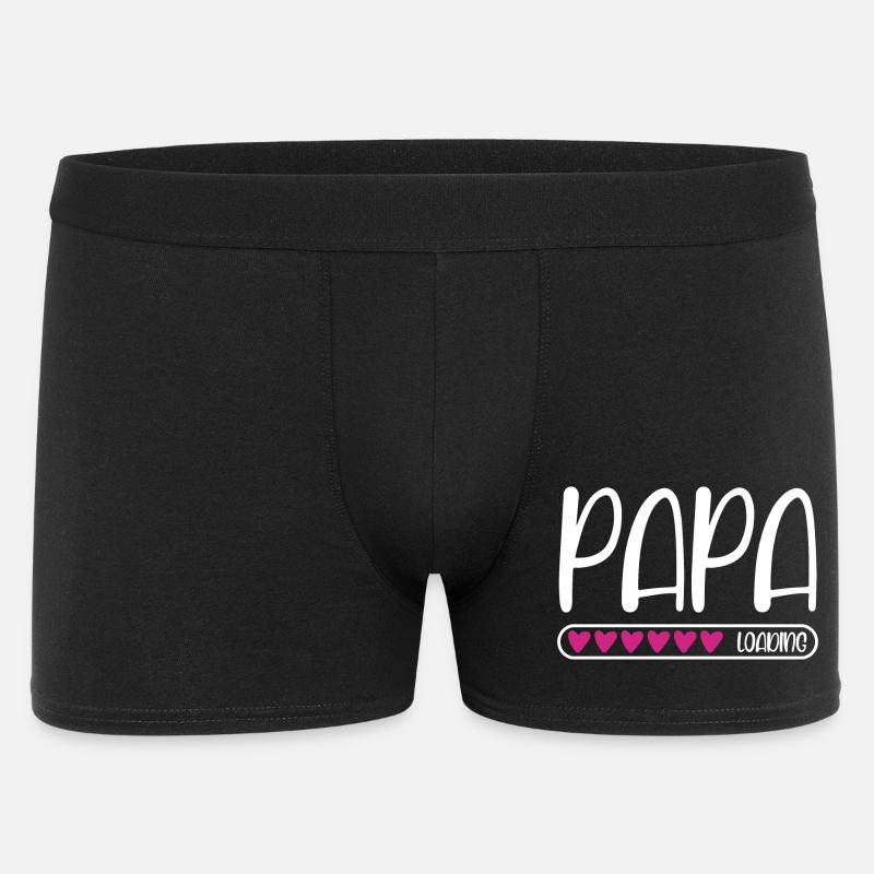 Papa loading - Männer Boxer Shorts - Schwarz
