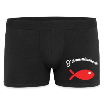 FISCH. HUMOR - Männer Boxer Shorts - Schwarz - Vorne