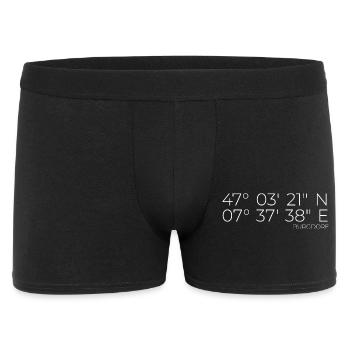 Koordinaten Burgdorf Schweiz - Männer Boxer Shorts - Schwarz - Vorne