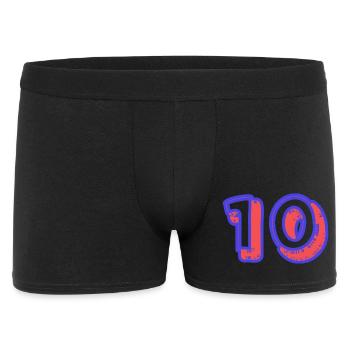 10. 10 JAHRE. 10-JÄHRIGES JUBILÄUM. 10-JÄHRIGES JUBILÄUM. - Männer Boxer Shorts - Schwarz - Vorne