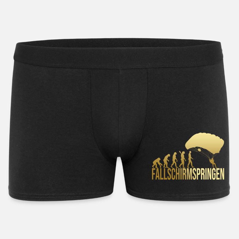 Evolution Fallschirmspringen - Männer Boxer Shorts - Schwarz