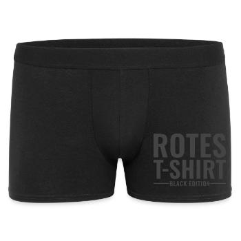 Rotes T-Shirt Black Edition - Männer Boxer Shorts - Schwarz - Vorne