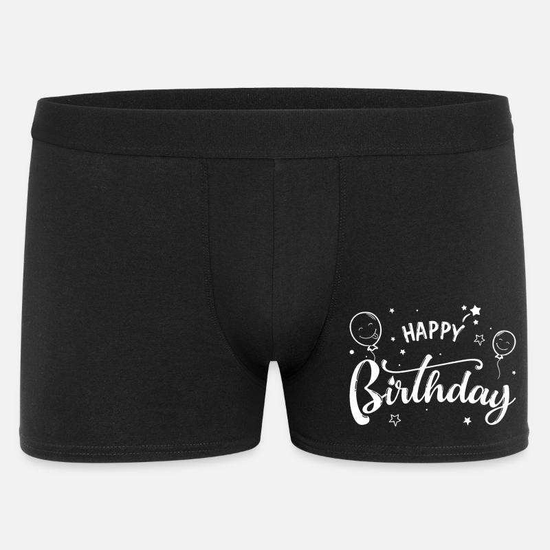 Ballons d’anniversaire Script - Boxer Homme - noir