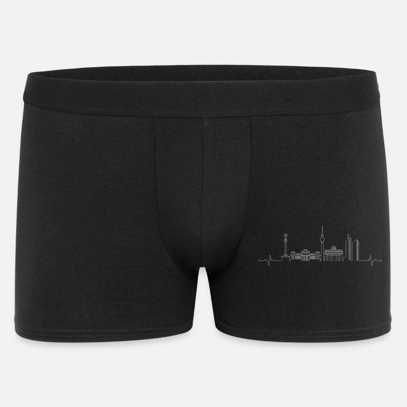 Skyline der Stadt - Männer Boxer Shorts - Schwarz