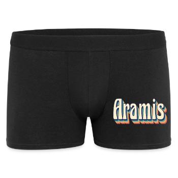 Vintage Retro Aramis T-Shirt T-Shirt Gift Idea - Men's Boxer Shorts - black - Front