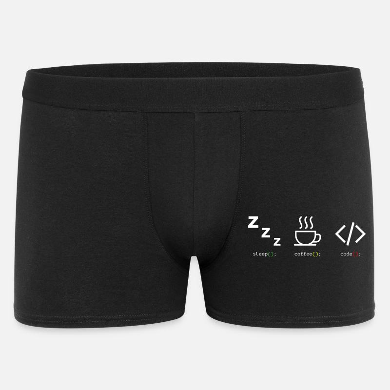 Code Café Sommeil Trio - Boxer Homme - noir