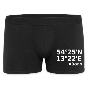 Rügen - Männer Boxer Shorts - Schwarz - Vorne