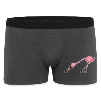 Ver flamant rose - Boxer Homme - charbon - Devant