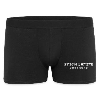 Dortmund - Männer Boxer Shorts - Schwarz - Vorne