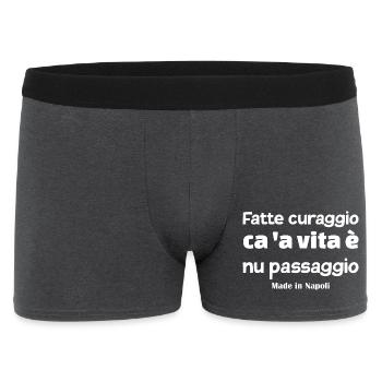 t-shirt Napoli t-shirt Neapolitan proverb - Men's Boxer Shorts - charcoal grey - Front