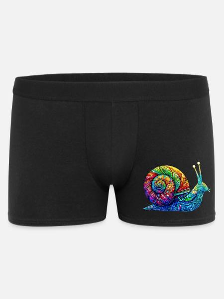 Schnecke - Männer Boxer Shorts - Schwarz