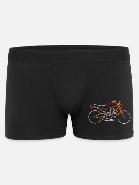 Motorrad Classic-Bike Konturen mehrfarbig - Männer Boxer Shorts - Schwarz