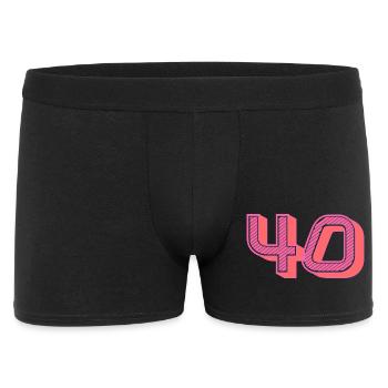 40. 40 JAHRE. 40. JAHRESTAG. 40-JÄHRIGES JUBILÄUM. - Männer Boxer Shorts - Schwarz - Vorne