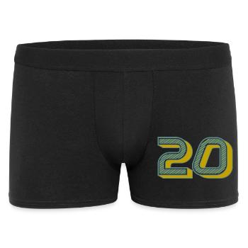 20. 20 ANS. 20e ANNIVERSAIRE. ANNIVERSAIRE 20 ANS. - Boxer Homme - noir - Devant