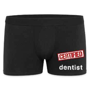 Zahnarzt - Männer Boxer Shorts - Schwarz - Vorne