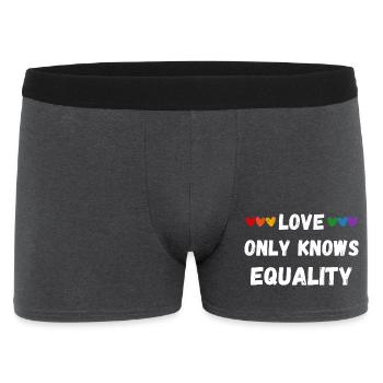 Love only knows equality - Men's Boxer Shorts - charcoal grey - Front