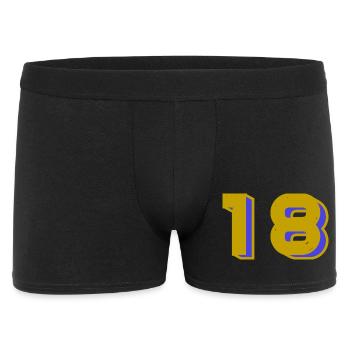18. 18 JAHRE ALT. 18. JAHRESTAG. 18. GEBURTSTAG. - Männer Boxer Shorts - Schwarz - Vorne