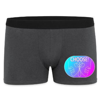 Line Art Drawing - Choose - Men's Boxer Shorts - charcoal grey - Front