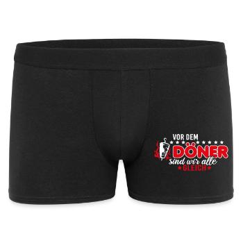 Döner lustiger Spruch - Männer Boxer Shorts - Schwarz - Vorne