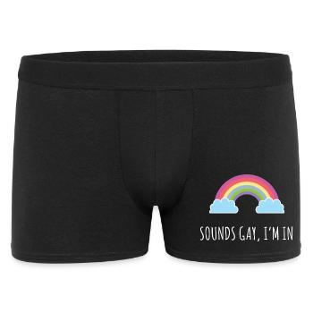 LGBT Pride Month - Sounds Gay, I'm in - Men's Boxer Shorts - black - Front