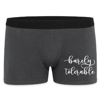 Pride And Prejudice - Barely Tolerable I - Men's Boxer Shorts - charcoal grey - Front