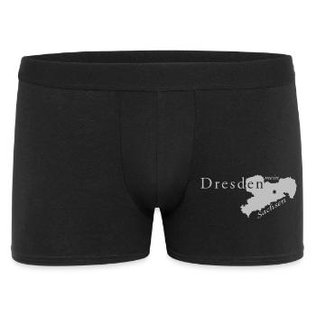 Dresden - mein Sachsen - Heimatstadt - Männer Boxer Shorts - Schwarz - Vorne