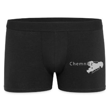 Chemnitz - Mein Sachsen - Heimatstadt - Männer Boxer Shorts - Schwarz - Vorne