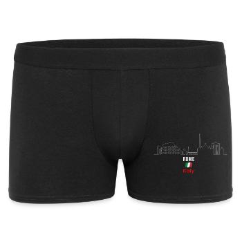 Rome skyline line art Italy flag - Men's Boxer Shorts - black - Front