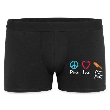 Peace, Love, Cutting Flesh - Men's Boxer Shorts - black - Front