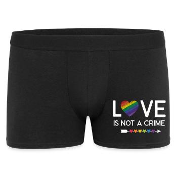Mois de la fierté LGBT - L’amour n’est pas un crime - Boxer Homme - noir - Devant